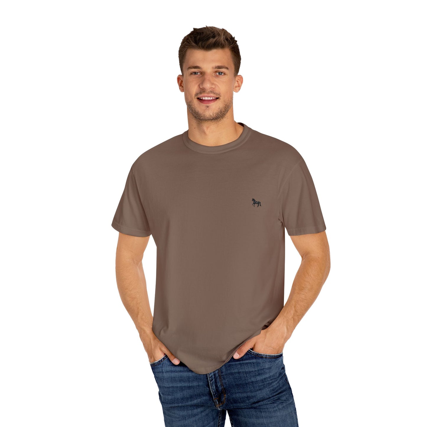 Unisex Garment-Dyed T-shirt featuring a cute horse design, Casual Tee, Animal Lover Gift, Summer Wardrobe Essential, Everyday Fashion, [...]