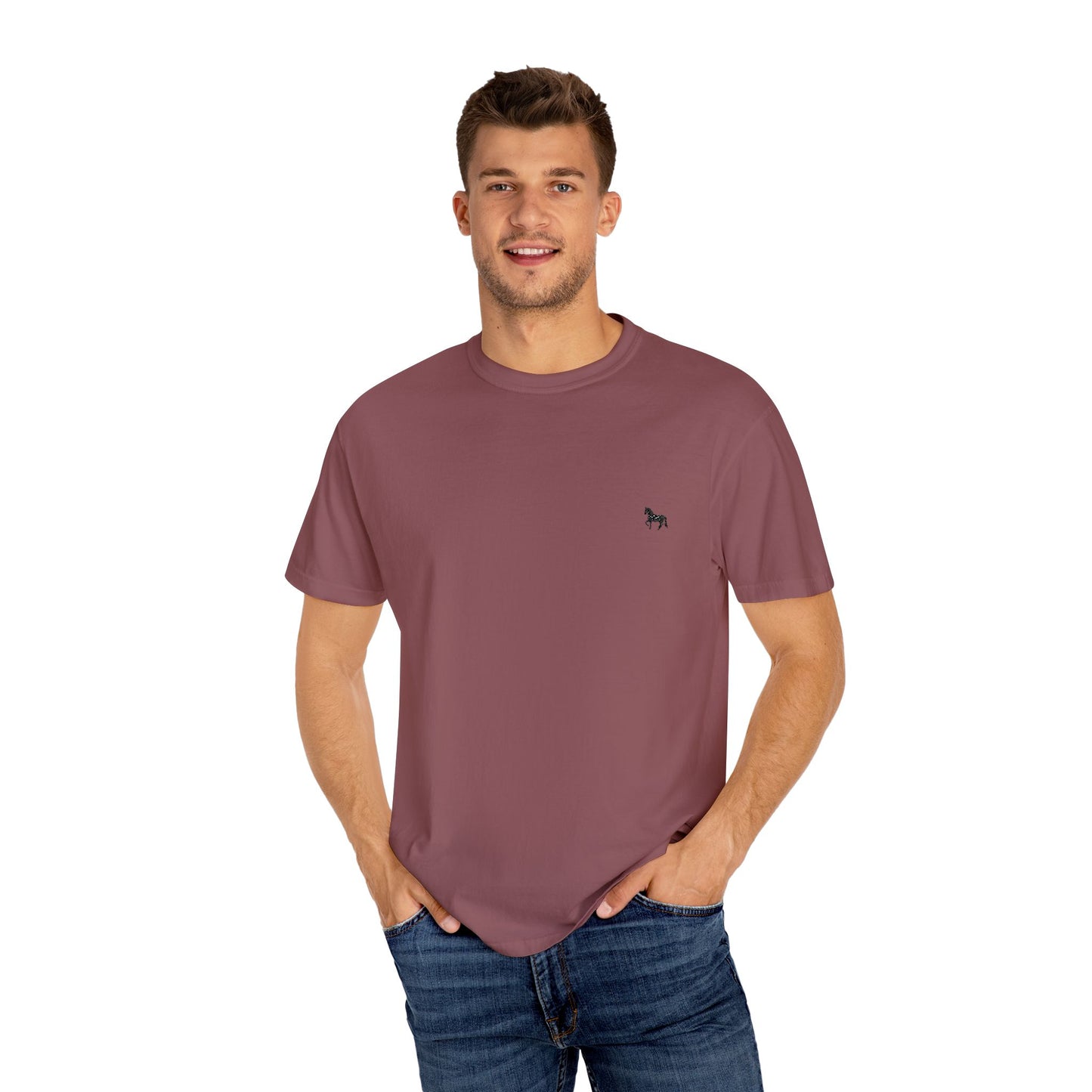 Unisex Garment-Dyed T-shirt featuring a cute horse design, Casual Tee, Animal Lover Gift, Summer Wardrobe Essential, Everyday Fashion, [...]